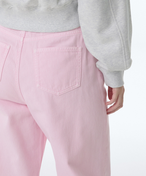 MUSINSA STANDARD WOMAN（ムシンサスタンダードウーマン）の「ウィメンズガーメントダイレギュラーフィットデニムパンツ[ライトピンク]（デニムパンツ・レディース・その他・30/24/25/26/27/28/29）」の5枚目の写真