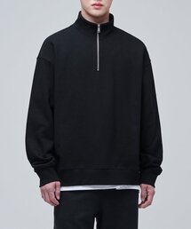 MUSINSA STANDARD（ムシンサスタンダード）の「OVERSIZED HALF ZIP SWEATSHIRT [BLACK]（スウェット）」