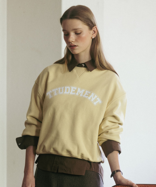 TTUDEMENT（トュードメント）の「ESSENTIAL LOGO SWEATSHIRT BUTTER（スウェット・レディース・その他・FREE）」の2枚目の写真