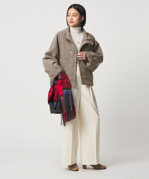 A DAY IN THE LIFE UNITED ARROWS(アデイインザライフユナイテッドアローズ)の「スライバー スタンドブルゾン <A DAY IN THE LIFE>(ブルゾン・レディース・モカ/ネイビー/グレー系・FREE)」の6枚目の写真