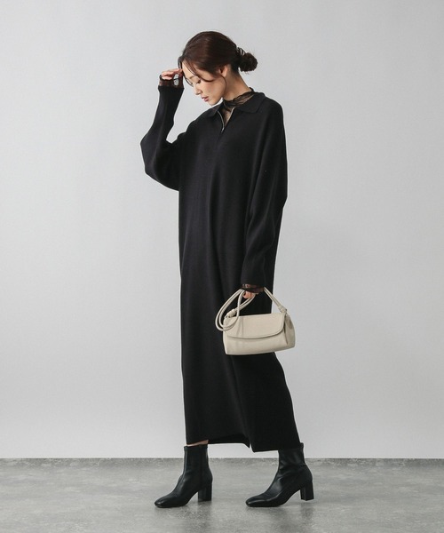 セール】ハーフZIPアゼニットワンピース/579499（ワンピース）｜GLOBAL