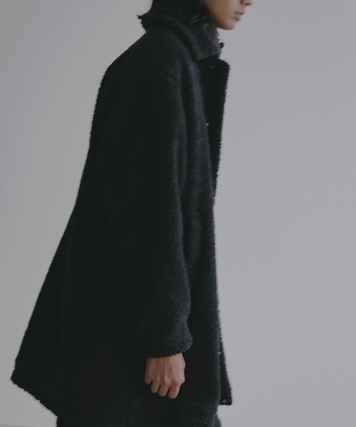 BAYFLOW(ベイフロー)の「【EF(エフ)】ボアバルコート(MEN)(ステンカラーコート・メンズ・ダークグレー/オフホワイト・MEDIUM/LARGE)」の9枚目の写真