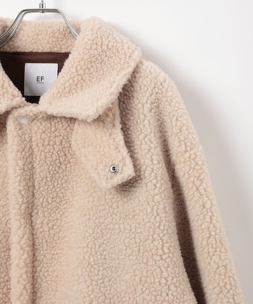 BAYFLOW(ベイフロー)の「【EF(エフ)】ボアバルコート(MEN)(ステンカラーコート・メンズ・ダークグレー/オフホワイト・MEDIUM/LARGE)」の18枚目の写真