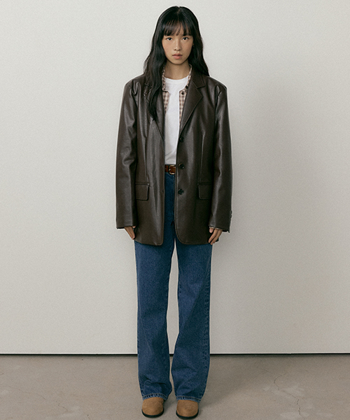 LINGSEOUL(リングソウル)の「leather single jacket-brown(ライダースジャケット・レディース・ブラウン・FREE)」の4枚目の写真