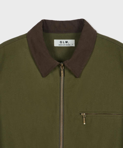 GLW（ジーエルダブリュ）の「キャンバスワークジャケットオリーブ（その他アウター・レディース・その他・SMALL/MEDIUM/LARGE）」の2枚目の写真