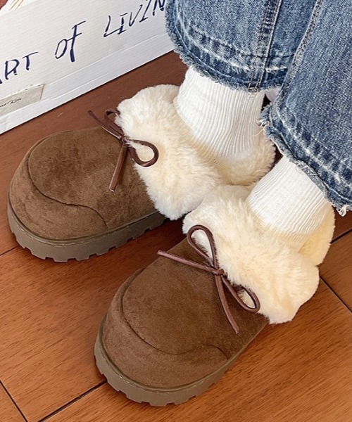 mebole(メボレ)の「厚底ボアスリッポン(スリッポン・レディース・ブラウン/ベージュ/キャメル・MEDIUM/SMALL/LARGE)」の9枚目の写真