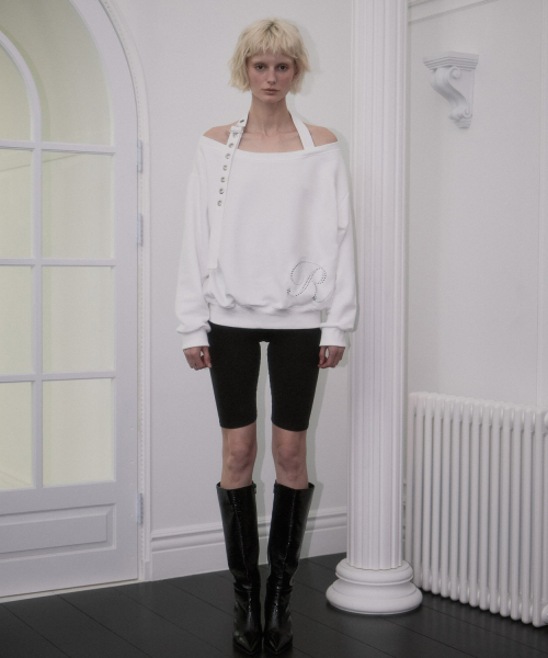 ROSEFRANTZ（ロゼフランツ）の「Eyelet Strap Open Sweatshirt [Ivory]（スウェット・レディース・アイボリー・OS）」の2枚目の写真