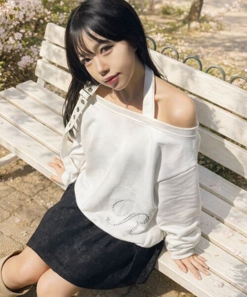 ROSEFRANTZ（ロゼフランツ）の「Eyelet Strap Open Sweatshirt [Ivory]（スウェット・レディース・アイボリー・OS）」の15枚目の写真