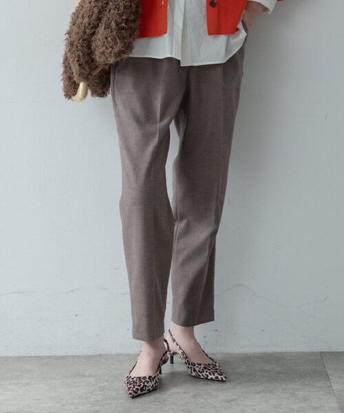 GALLEST(ギャレスト)の「Comfy SET UP|イージーテーパードパンツ【セットアップ対応/通勤/カセット服】(その他パンツ・レディース・ダークグレー/ブラウン系/ブラック・34/36/38/40)」の3枚目の写真