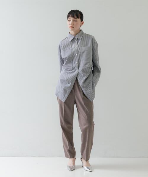 GALLEST(ギャレスト)の「Comfy SET UP|イージーテーパードパンツ【セットアップ対応/通勤/カセット服】(その他パンツ・レディース・ダークグレー/ブラウン系/ブラック・34/36/38/40)」の8枚目の写真