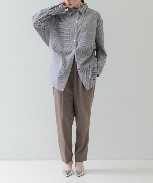 GALLEST(ギャレスト)の「Comfy SET UP|イージーテーパードパンツ【セットアップ対応/通勤/カセット服】(その他パンツ・レディース・ダークグレー/ブラウン系/ブラック・34/36/38/40)」の19枚目の写真