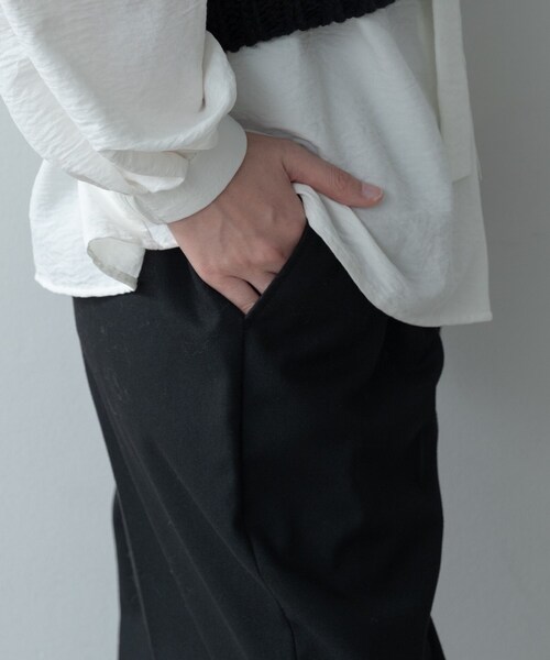 GALLEST(ギャレスト)の「Comfy SET UP|イージーテーパードパンツ【セットアップ対応/通勤/カセット服】(その他パンツ・レディース・ダークグレー/ブラウン系/ブラック・34/36/38/40)」の10枚目の写真
