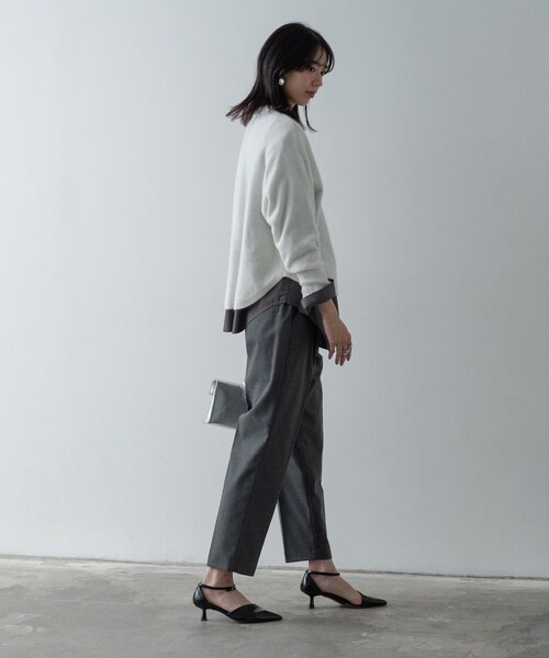 GALLEST(ギャレスト)の「Comfy SET UP|イージーテーパードパンツ【セットアップ対応/通勤/カセット服】(その他パンツ・レディース・ダークグレー/ブラウン系/ブラック・34/36/38/40)」の12枚目の写真