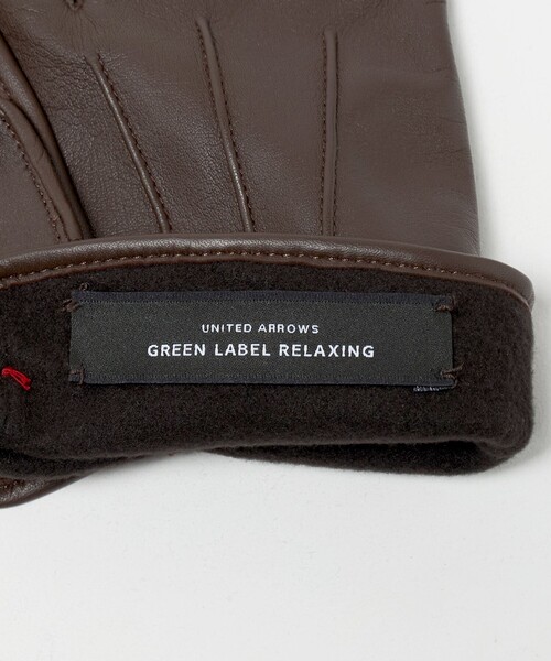 green label relaxing(グリーンレーベルリラクシング)の「ラムレザー H/PIQUE グローブ -タッチパネル対応-(手袋・メンズ・ダークブラウン/ブラック・FREE)」の9枚目の写真