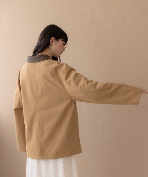 REMOON(リムーン)の「アソート切替カバーオール(カバーオール・レディース・ベージュ/インディゴブルー・FREE)」の20枚目の写真