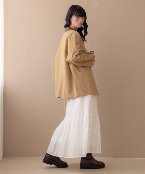 REMOON(リムーン)の「アソート切替カバーオール(カバーオール・レディース・ベージュ/インディゴブルー・FREE)」の11枚目の写真