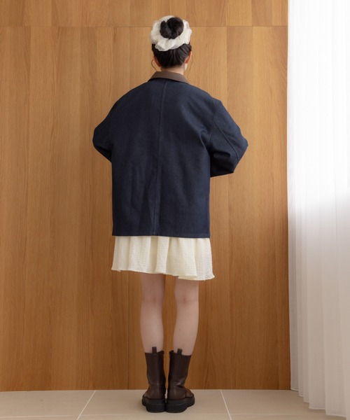 REMOON(リムーン)の「アソート切替カバーオール(カバーオール・レディース・ベージュ/インディゴブルー・FREE)」の15枚目の写真