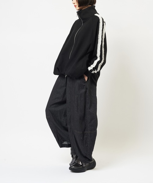 gomme（ゴム）の「フリルラインブルゾン（ブルゾン・レディース・ブラック・MEDIUM）」の5枚目の写真