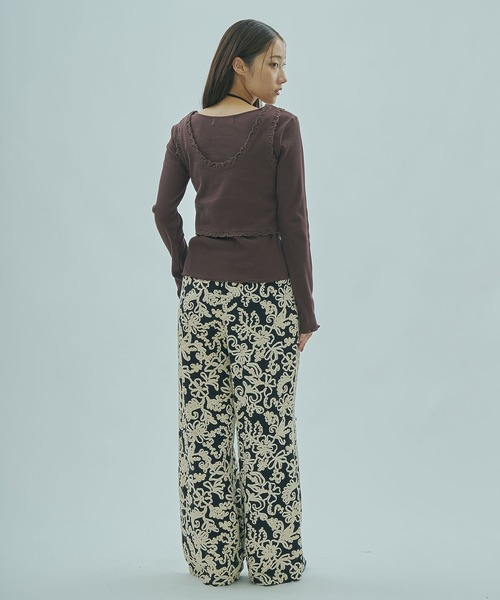 ROSE BUD(ローズバッド)の「(mag.by c)LAYERED RIB TOP(Tシャツ/カットソー・レディース・ホワイト/ブラウン・ONE SIZE)」の16枚目の写真