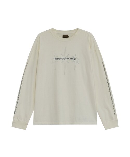 DEFGARMENTS(デフグラメンツ)の「【DEFGARMENTS】LIGHTNING LONG SLEEVE(Tシャツ/カットソー・レディース・チャコールグレー/グレー/アイボリー・LARGE/MEDIUM)」の2枚目の写真