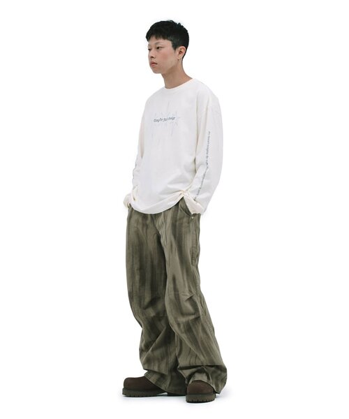 DEFGARMENTS(デフグラメンツ)の「【DEFGARMENTS】LIGHTNING LONG SLEEVE(Tシャツ/カットソー・レディース・チャコールグレー/グレー/アイボリー・LARGE/MEDIUM)」の4枚目の写真