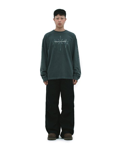 DEFGARMENTS(デフグラメンツ)の「【DEFGARMENTS】LIGHTNING LONG SLEEVE(Tシャツ/カットソー・レディース・チャコールグレー/グレー/アイボリー・LARGE/MEDIUM)」の9枚目の写真