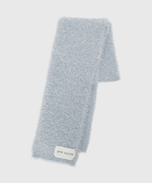 JOSE MOON(ジョゼムーン)の「LAME KNIT SCARF/ラメニットスカーフ(ストール/ショール・レディース・ブラック/サックスブルー/ホワイト・FREE)」の9枚目の写真