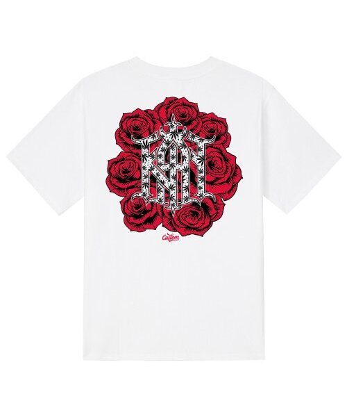 KAN6312(カン6312)の「KTW0154 チカーノローズ 半袖Tシャツ - ホワイト(Tシャツ/カットソー・メンズ・その他・SMALL/MEDIUM/LARGE/X-LARGE)」の1枚目の写真