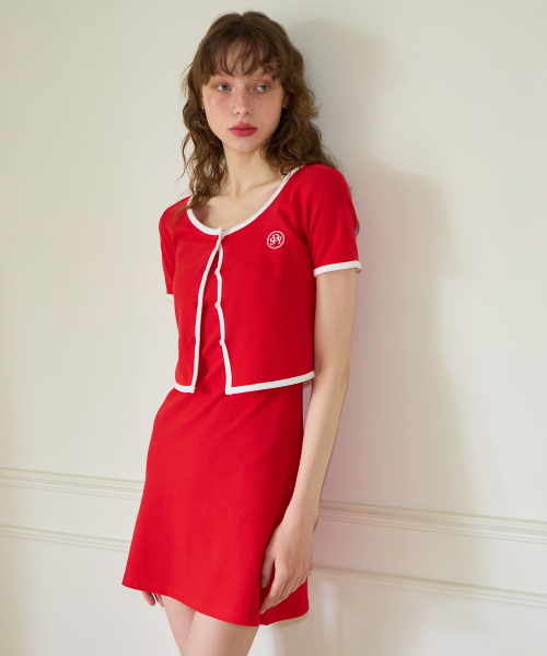 SALON DE YOHN(サロンドヨーン)の「Basic Pique Slip Dress_ Red(ワンピース・レディース・その他・MEDIUM/SMALL)」の3枚目の写真