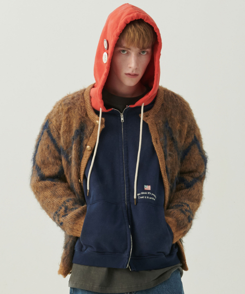 Beyond Closet（-）の「[COLLECTION LINE] ラックスボタンヘアリーラウンドカーディガンブラウン（カーディガン/ボレロ・メンズ・その他・MEDIUM/LARGE）」の8枚目の写真