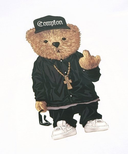 STIGMA(スティグマ)の「COMPTON BEAR T-SHIRTS WHITE(Tシャツ/カットソー・メンズ・その他・LARGE/MEDIUM/SMALL/X-LARGE)」の4枚目の写真