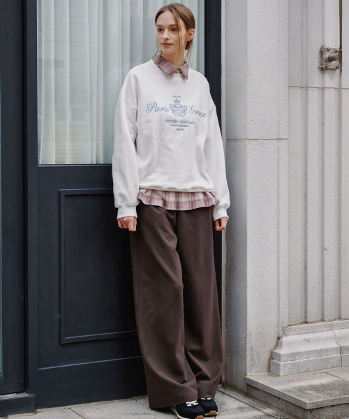 MALOUPE（マロップ）の「5308 裏起毛オーバーサイズスウェットシャツ (ホワイト)（スウェット・レディース・ホワイト・FREE）」の2枚目の写真