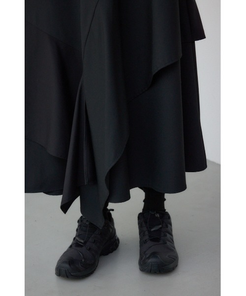 AZUL by moussy（アズールバイマウジー）の「【PLUS】レイヤードスカート（スカート・レディース・ブラック/グレー・MEDIUM/SMALL）」の10枚目の写真