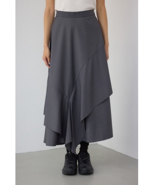 AZUL by moussy（アズールバイマウジー）の「【PLUS】レイヤードスカート（スカート・レディース・ブラック/グレー・MEDIUM/SMALL）」の14枚目の写真