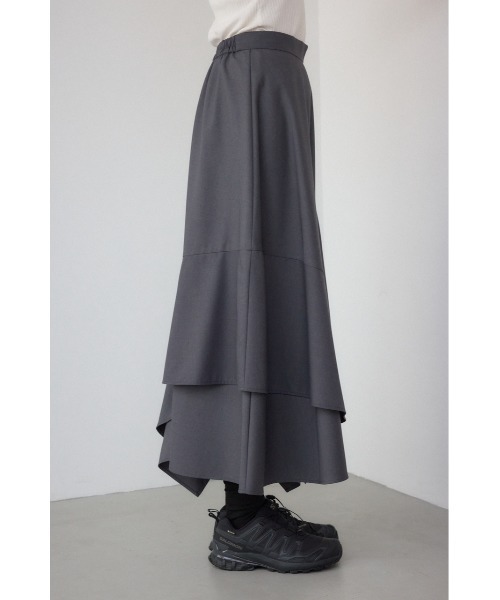 AZUL by moussy（アズールバイマウジー）の「【PLUS】レイヤードスカート（スカート・レディース・ブラック/グレー・MEDIUM/SMALL）」の16枚目の写真