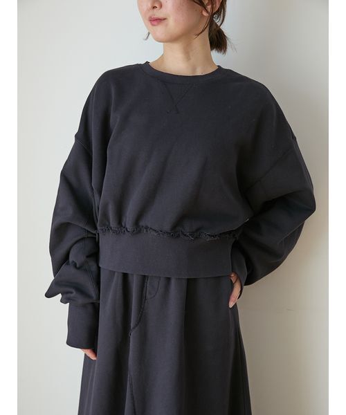 emmi（エミ）の「スウェットプルオーバー（スウェット・レディース・ライム/ダークネイビー/グレー・F）」の7枚目の写真