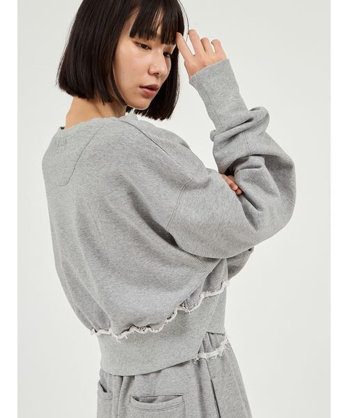 emmi（エミ）の「スウェットプルオーバー（スウェット・レディース・ライム/ダークネイビー/グレー・F）」の9枚目の写真