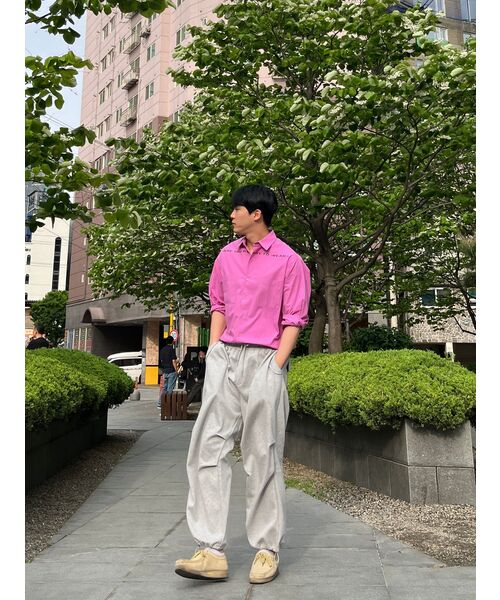 SSIN AND LEE（シンアンドリー）の「RURTW プリンティングオーバーサイズシャツバイオレット（シャツ/ブラウス・メンズ・その他・LARGE/MEDIUM）」の7枚目の写真