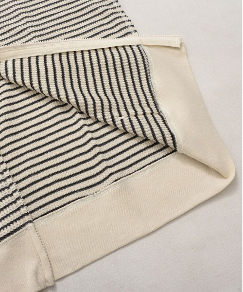 JEMORGAN(ジェーイーモーガン)の「『JEMORGAN LONG JOHNS/ジェーイーモーガンロングジョーンズ』CVCワッフルフルボーダーZIPパーカー【+】(パーカー・メンズ・ネイビー/ナチュラル・XL/L/M)」の18枚目の写真
