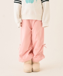 GRANCY ナイロンパンツ ピンク GRANCY】Button Layered Design Nylon Pants / ボタンレイヤード