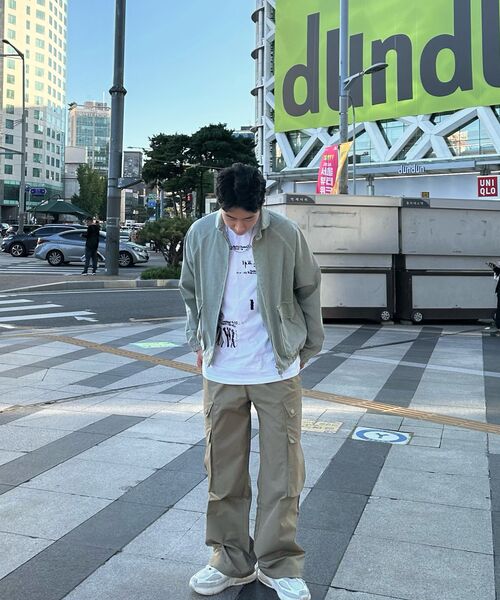 ECORR(エコル)の「ワイドビッグポケットバンディングパンツ_ベージュ(その他パンツ・メンズ・その他・3(XL)/1(M)/2(L))」の4枚目の写真