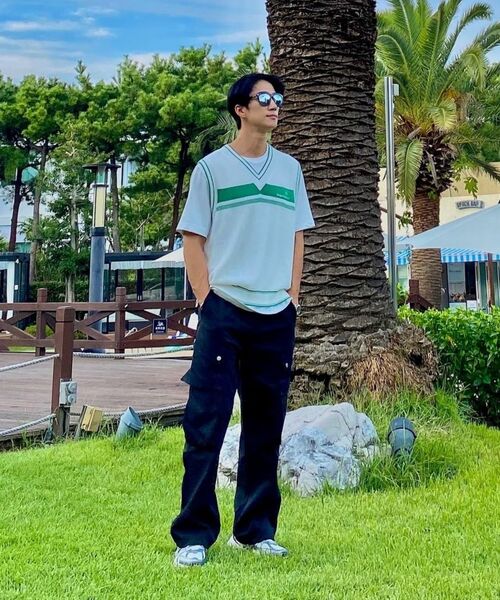 ECORR(エコル)の「ワイドビッグポケットバンディングパンツ_ベージュ(その他パンツ・メンズ・その他・3(XL)/1(M)/2(L))」の5枚目の写真