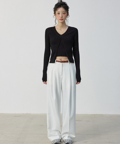 MICHIKO LONDON(ミチコ ロンドン)の「リラックスツーピンタックワイドスラックスアイボリー(スラックス・レディース・その他・LARGE/SMALL/MEDIUM)」の1枚目の写真