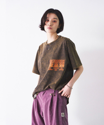 CONECTX（コネクト エックス）の「Box logo washed cotton t-shirt（Tシャツ/カットソー）」