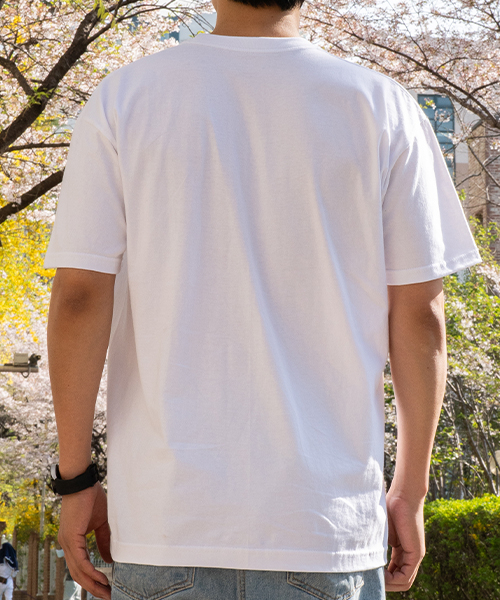 EXCURSE（エクスカース）の「EロゴオーバーサイズハーフTシャツホワイト（Tシャツ/カットソー・レディース・その他・MEDIUM/LARGE）」の2枚目の写真