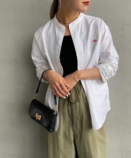 WEB先行予約】[DANTON/ダントン] バンドカラー オックスフォードシャツ