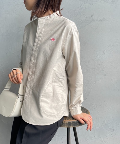 WEB先行予約】[DANTON/ダントン] バンドカラー オックスフォードシャツ