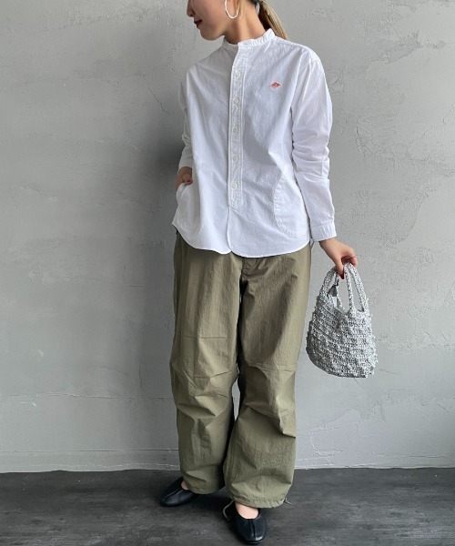 DANTON（ダントン）の「[DANTON/ダントン] バンドカラー オックスフォードシャツ(無地)（シャツ/ブラウス・レディース・ライトベージュ/ホワイト/ブルー・36/34/38）」の12枚目の写真