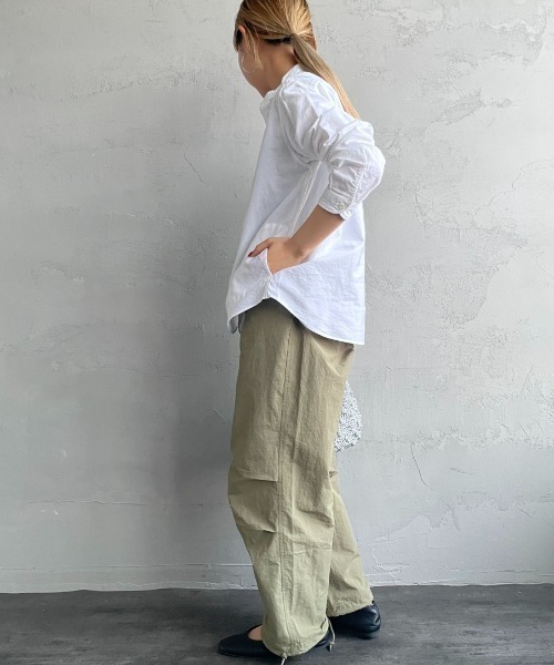 DANTON（ダントン）の「[DANTON/ダントン] バンドカラー オックスフォードシャツ(無地)（シャツ/ブラウス・レディース・ライトベージュ/ホワイト/ブルー・36/34/38）」の13枚目の写真