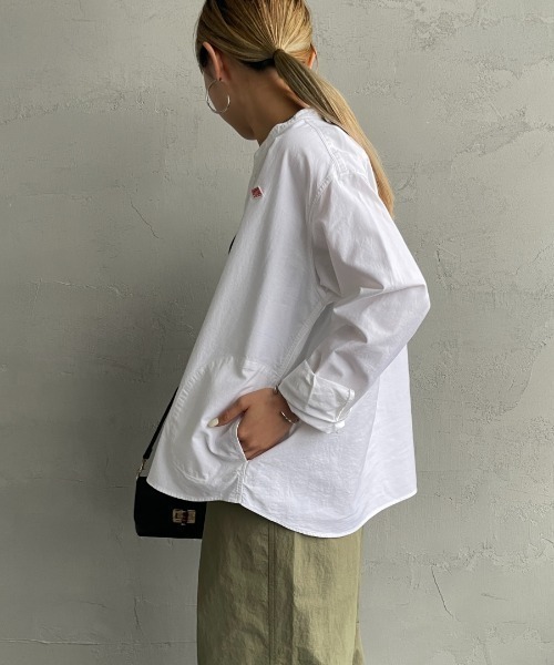 DANTON（ダントン）の「[DANTON/ダントン] バンドカラー オックスフォードシャツ(無地)（シャツ/ブラウス・レディース・ライトベージュ/ホワイト/ブルー・36/34/38）」の16枚目の写真